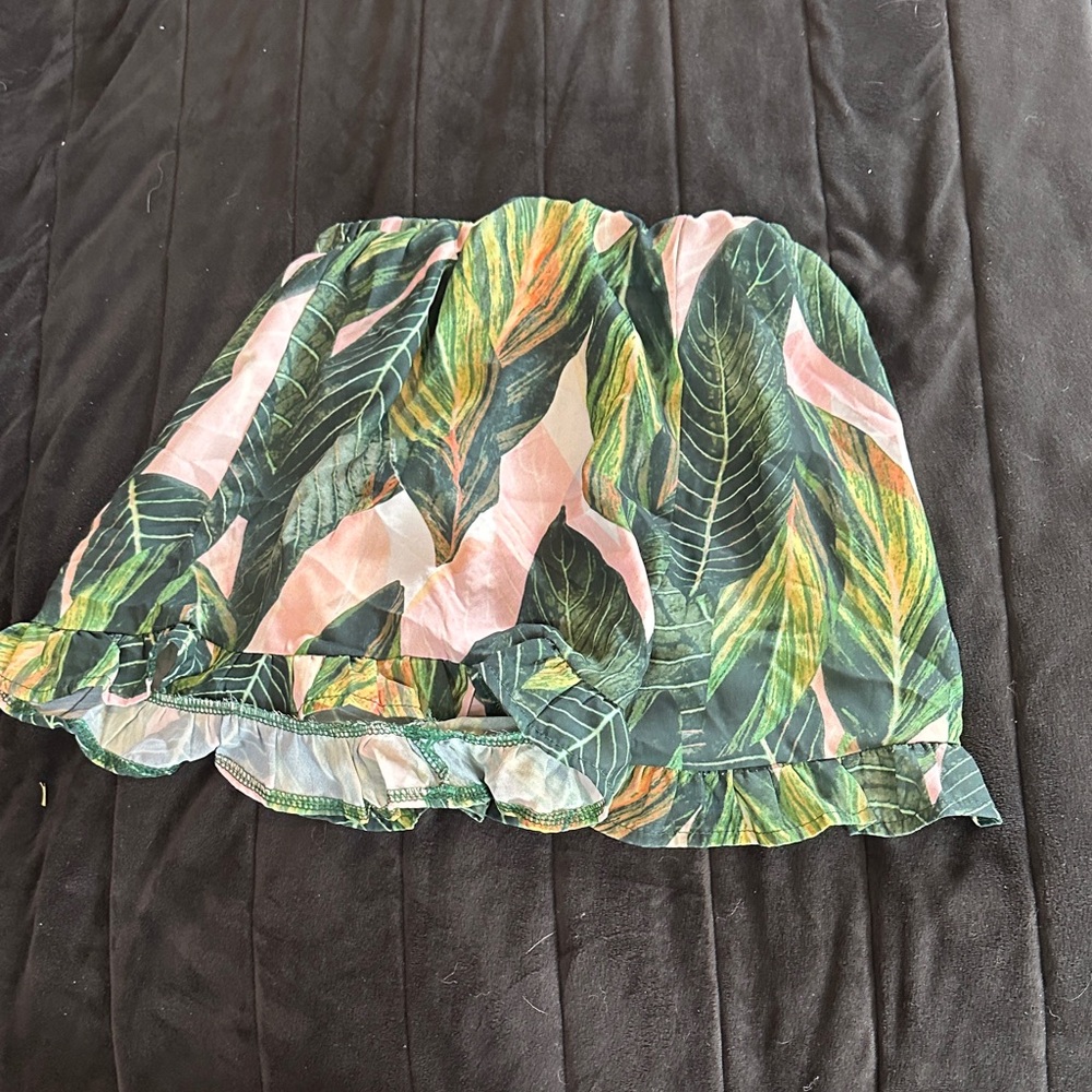 Leaf Print Skirt